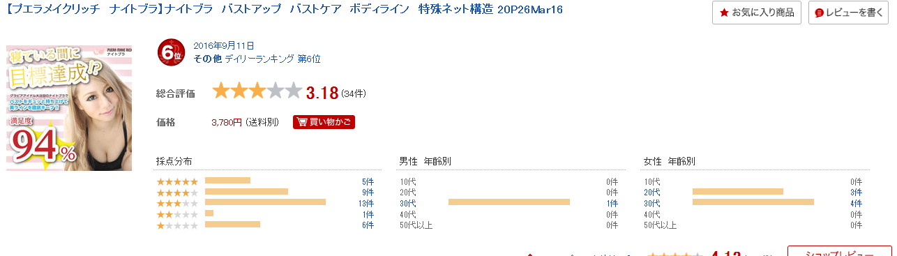 プエラメイクリッチ　ナイトブラ